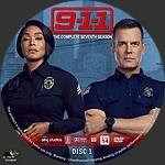 9-1-1 - Season 7, Disc 11500 x 1500DVD Disc Label by tmscrapbook