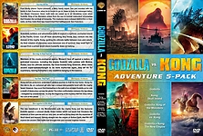 Godzilla vs. Kong Adventure 5-Pack3240 x 217514mm DVD Cover by tmscrapbook