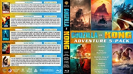 Godzilla vs. Kong Adventure 5-Pack3142 x 174815mm Blu-ray Cover by tmscrapbook