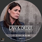 Law & Order - Season 25, Disc 31500 x 1500DVD Disc Label by tmscrapbook