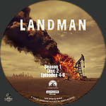 Landman  D2a 2024 TV Series S11500 x 1500UHD Disc Label by Wrench