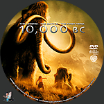 10,000 BC (2008)1500 x 1500DVD Disc Label by BajeeZa
