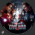 Captain America: Civil War 3D (2016)1500 x 1500Blu-ray Disc Label by BajeeZa