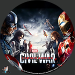 Captain America: Civil War (2016)1500 x 1500DVD Disc Label by BajeeZa