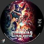 Captain America: Civil War (2016)1500 x 1500DVD Disc Label by BajeeZa