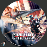 Captain America: Civil War (2016)1500 x 1500DVD Disc Label by BajeeZa
