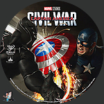 Captain America: Civil War (2016)1500 x 1500DVD Disc Label by BajeeZa