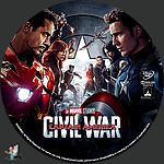 Captain America: Civil War (2016)1500 x 1500DVD Disc Label by BajeeZa