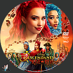 Descendants: The Rise of Red (2024)1500 x 1500DVD Disc Label by BajeeZa